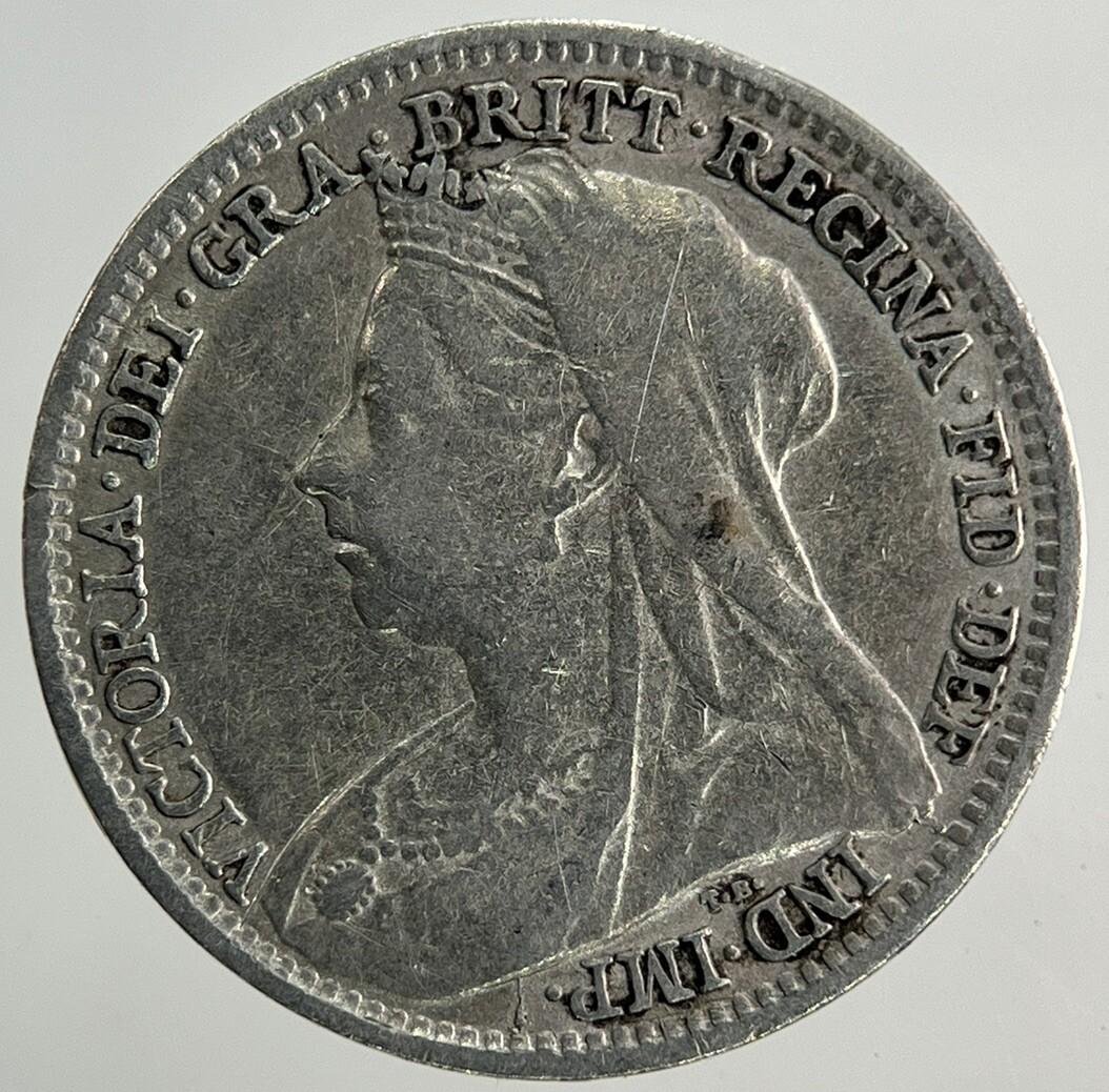 1896 Victoria Threepence Silver Coin | Fine Collectable Grade