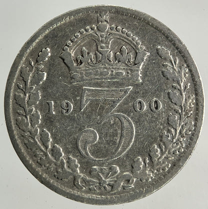 1900 Victoria Threepence Silver Coin | Fine Collectable Grade
