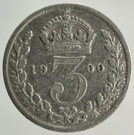 1900 Victoria Threepence Silver Coin | Fine Collectable Grade