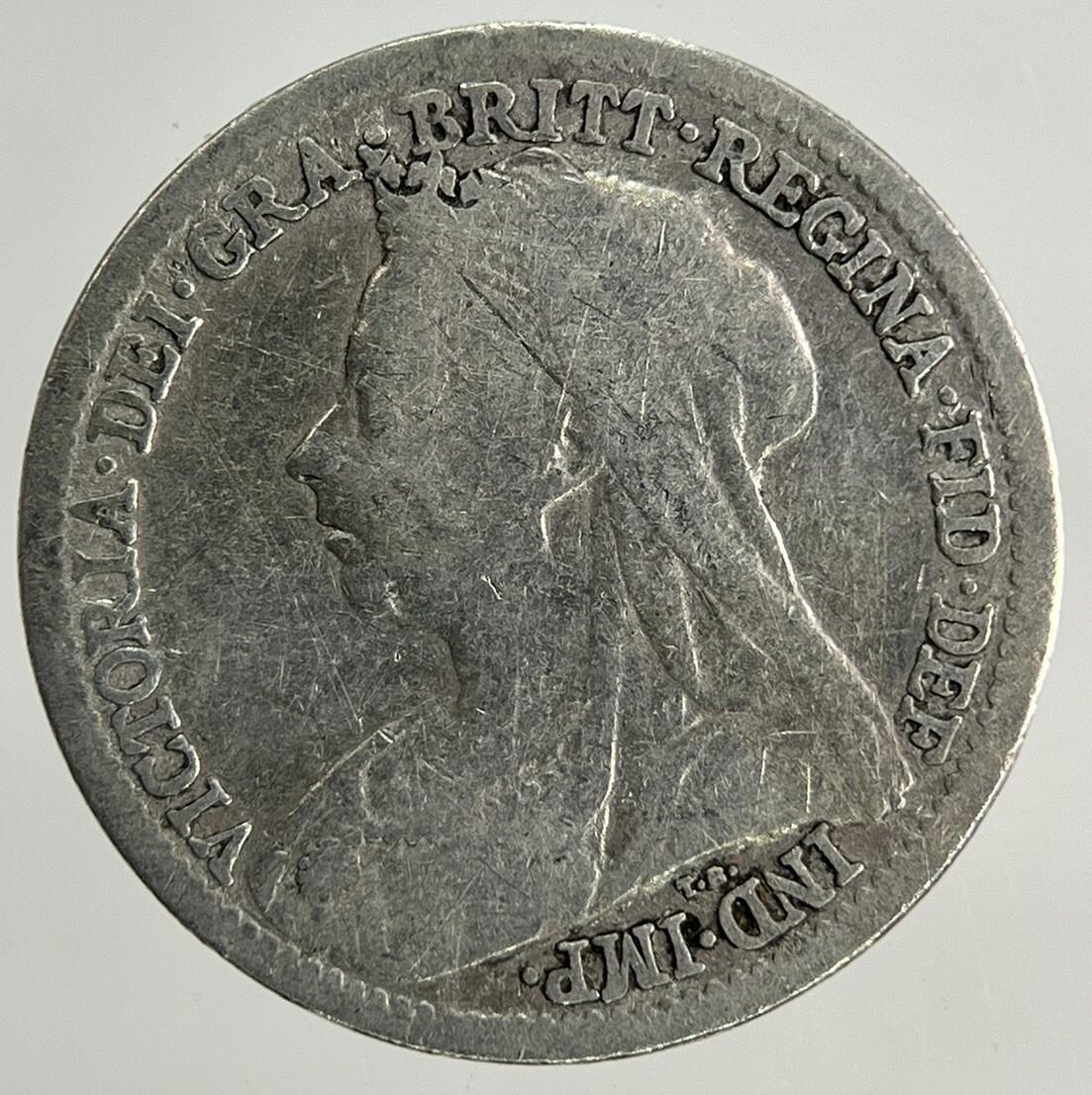 1900 Victoria Threepence Silver Coin | Fine Collectable Grade