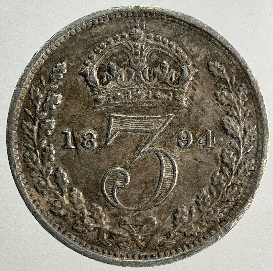 1894 Victoria Threepence Silver Coin | Very High Grade