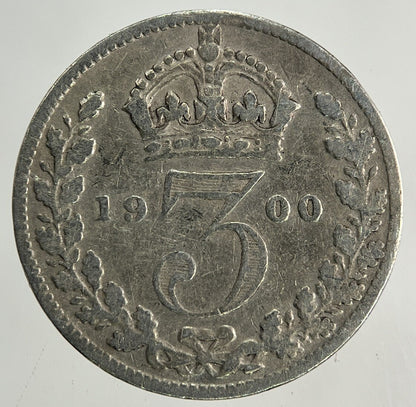 1900 Victoria Threepence Silver Coin | Fine Collectable Grade