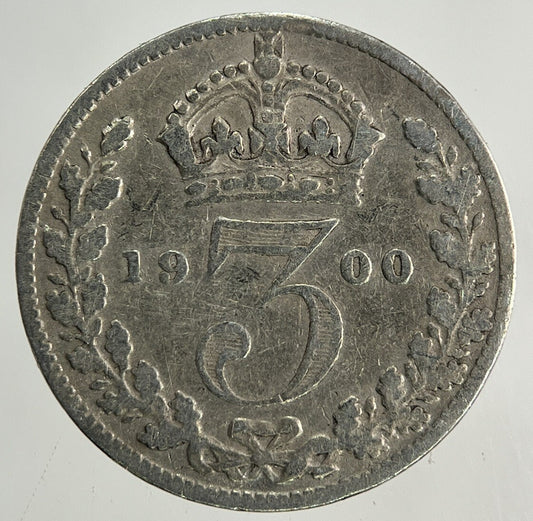 1900 Victoria Threepence Silver Coin | Fine Collectable Grade