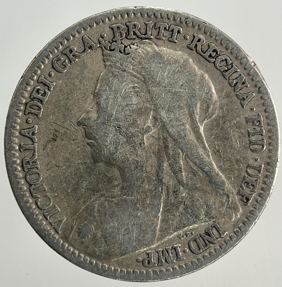 1900 Victoria Threepence Silver Coin | Fine Collectable Grade