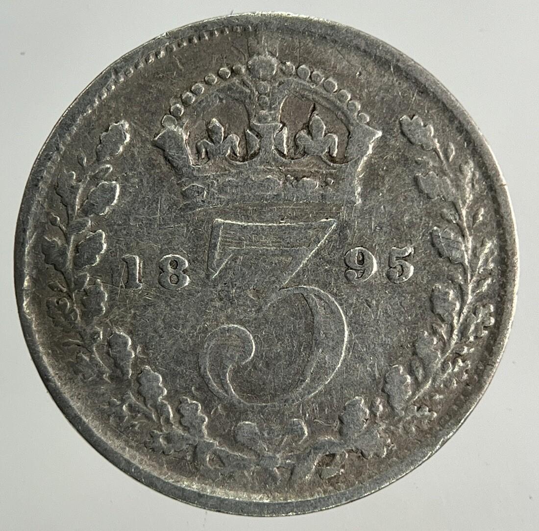 1895 Victoria Threepence Silver Coin | Collectable Grade