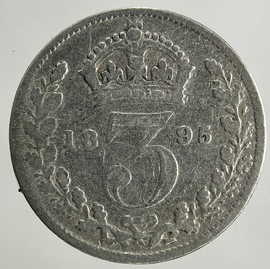 1895 Victoria Threepence Silver Coin | Collectable Grade