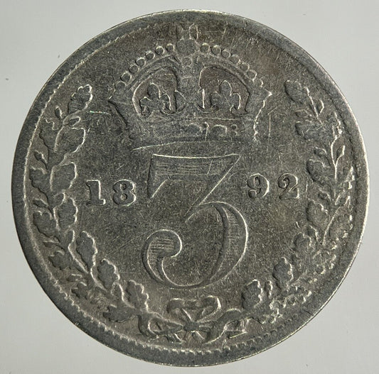 1892 Victoria Threepence Silver Coin | Collectable Grade