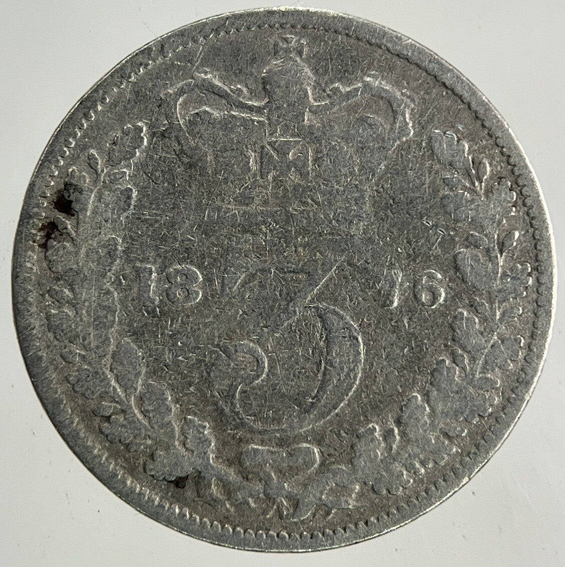 1876 Victoria Threepence Silver Coin | Collectable Grade