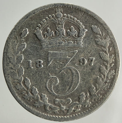 1897 Victoria Threepence Silver Coin | Collectable Grade