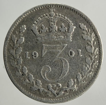 1901 Victoria Threepence Silver Coin | Collectable Grade