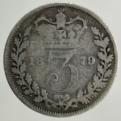 1879 Victoria Threepence Silver Coin | Collectable Grade