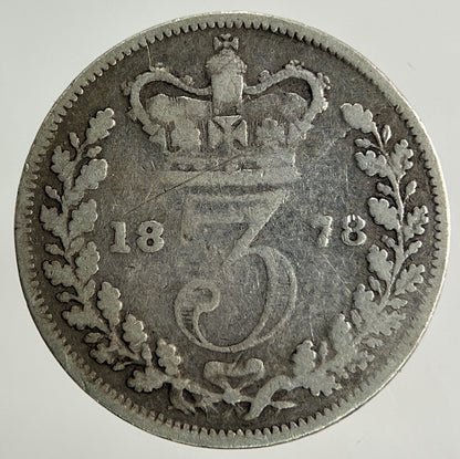 1878 Victoria Threepence Silver Coin | Collectable Grade