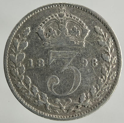 1898 Victoria Threepence Silver Coin | Collectable Grade