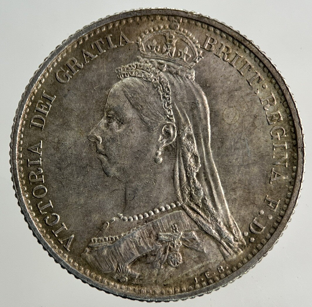 1887 Victoria Sixpence Silver Coin | Very Fine Grade