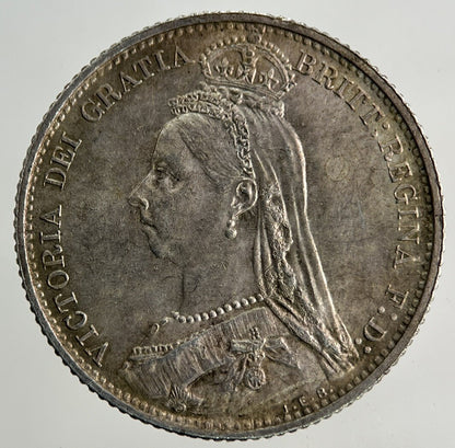 1887 Victoria Sixpence Silver Coin | Very Fine Grade