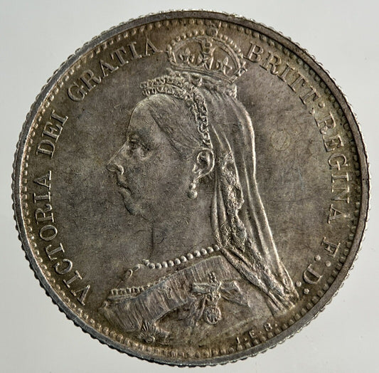 1887 Victoria Sixpence Silver Coin | Very Fine Grade