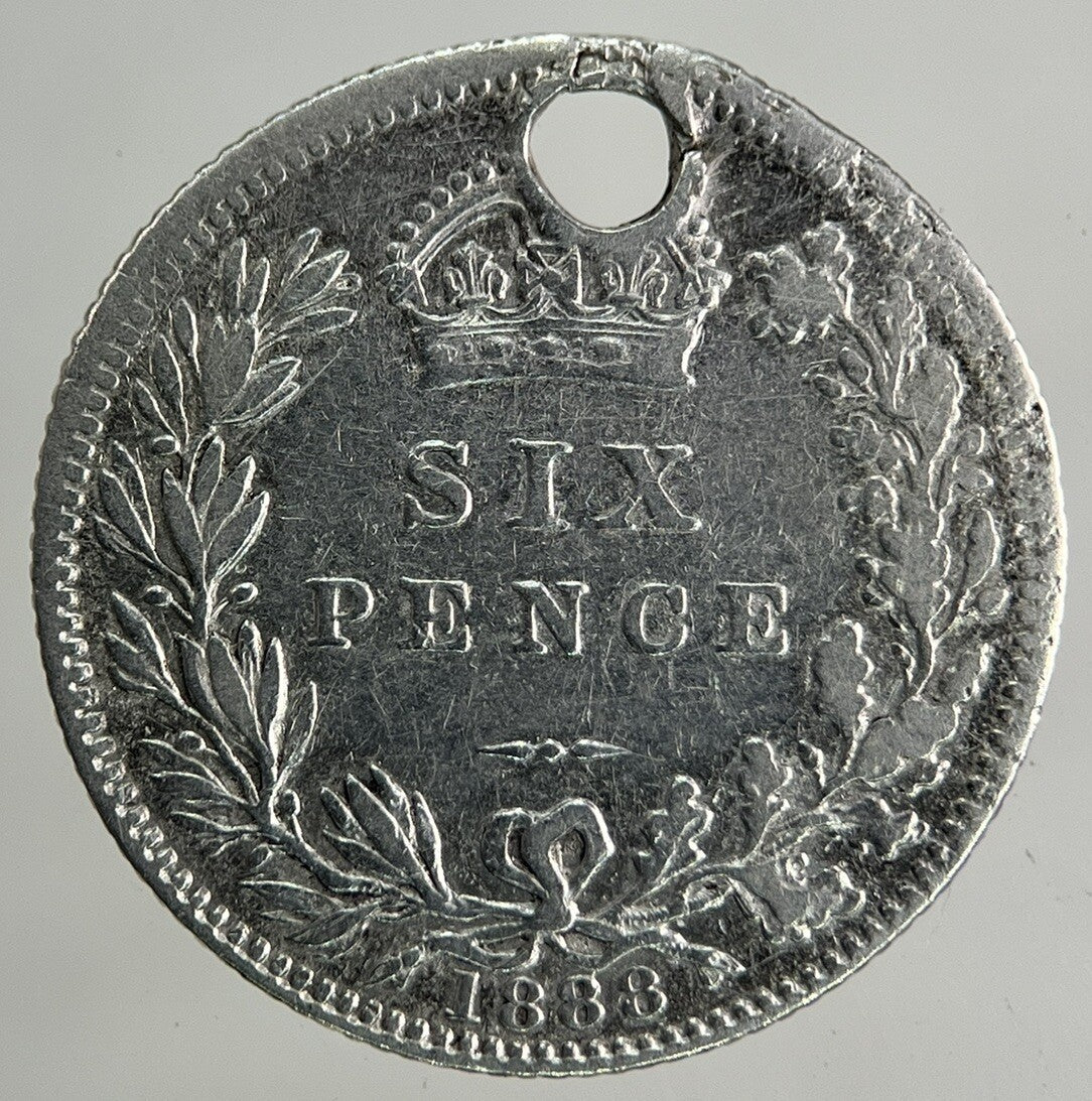 1888 Victoria Sixpence Silver Coin | Collectable Grade