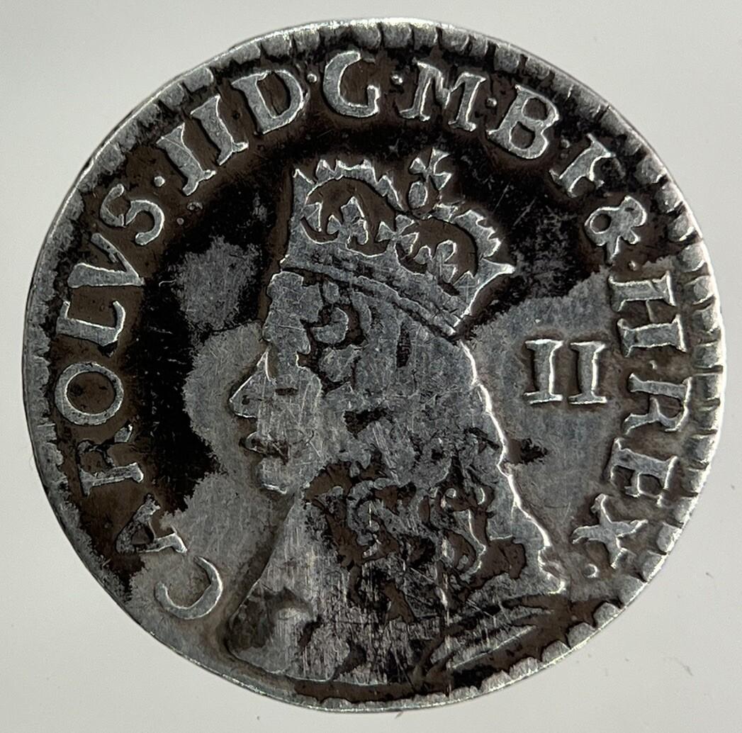 British Charles II 2nd Maundy Two-Pence Half-Groat Silver Coin | Very High Grade