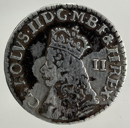 British Charles II 2nd Maundy Two-Pence Half-Groat Silver Coin | Very High Grade