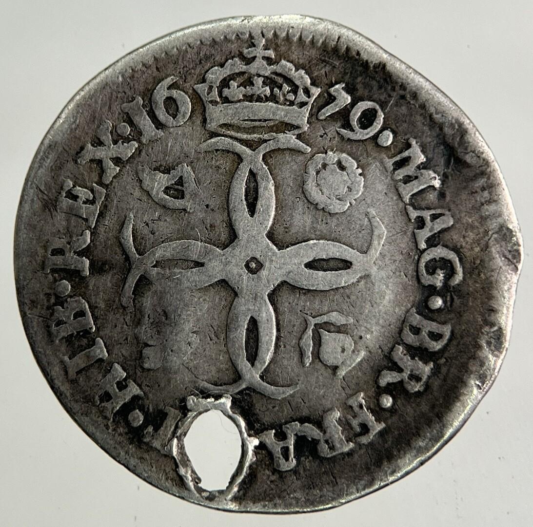 1679 Charles II 2nd Maundy Four-Pence Silver Coin | Collectable Grade