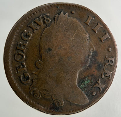 1781 Irish Half-Penny Coin | Fine Collectable Grade