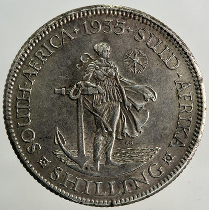 1935 South Africa One Shilling Silver Coin | Very High Grade