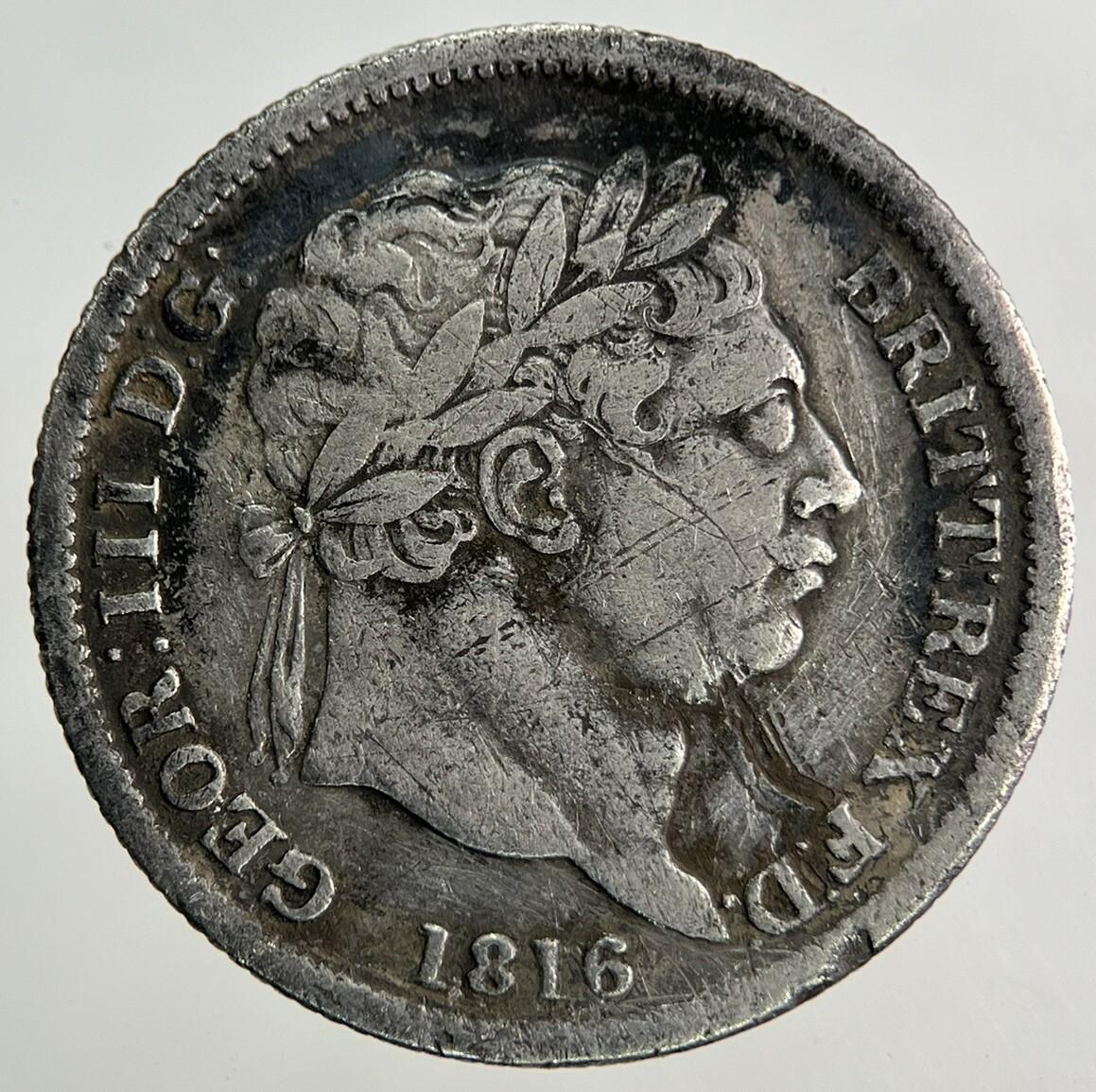 1816 George III 3rd Shilling Silver Coin | Fine Collectable Grade