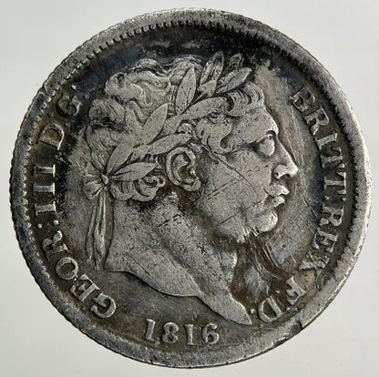 1816 George III 3rd Shilling Silver Coin | Fine Collectable Grade