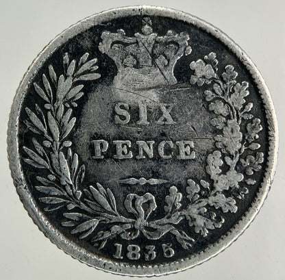 1835 William IV Sixpence Silver Coin | Collectable Grade