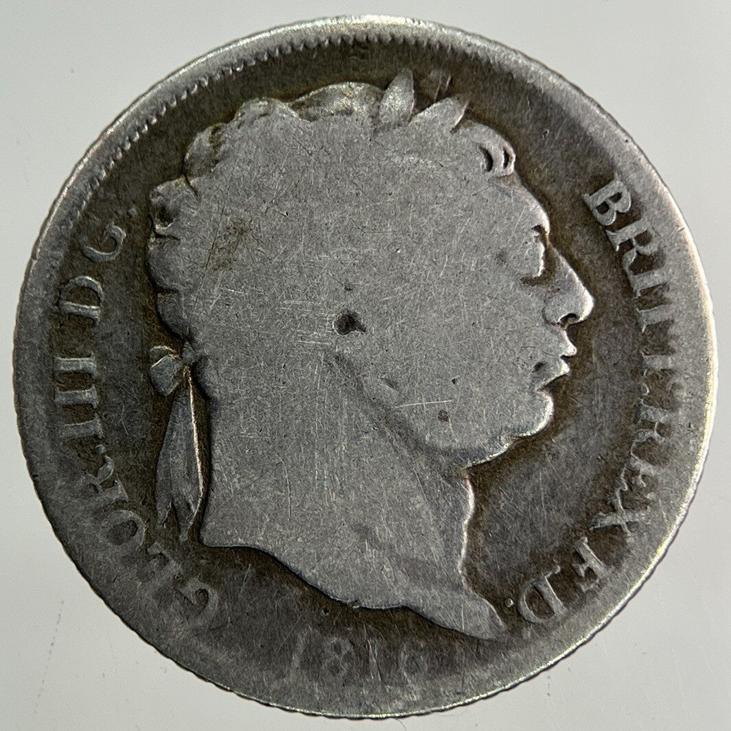 1816 George III 3rd Sixpence Silver Coin | Collectable Grade