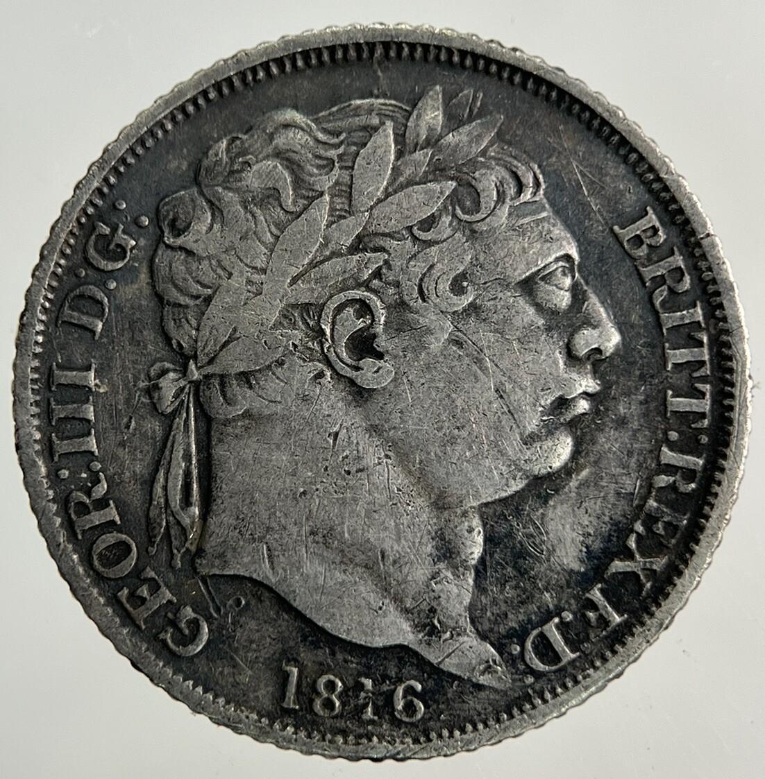 1816 George III 3rd Sixpence Silver Coin | Very High Grade