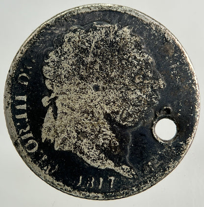 1817 George III 3rd Sixpence Silver Coin | Fair Grade