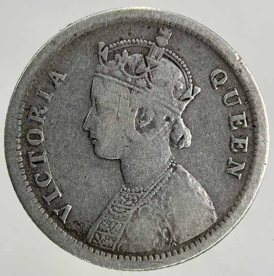 1862 India 1/4 Quarter Rupee Silver Coin | Collectable Grade