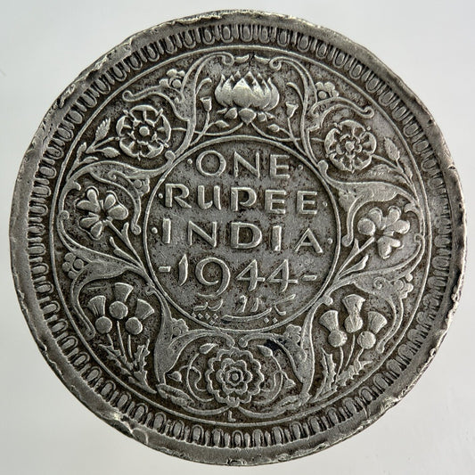 1944 India One Rupee Silver Coin | Fine Collectable Grade