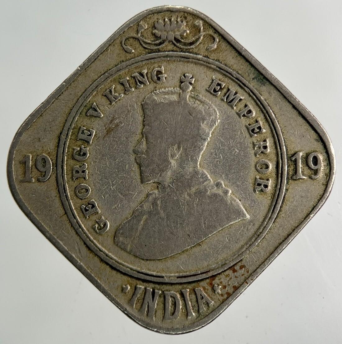 1919 India 2 Annas Coin | Collectable Grade