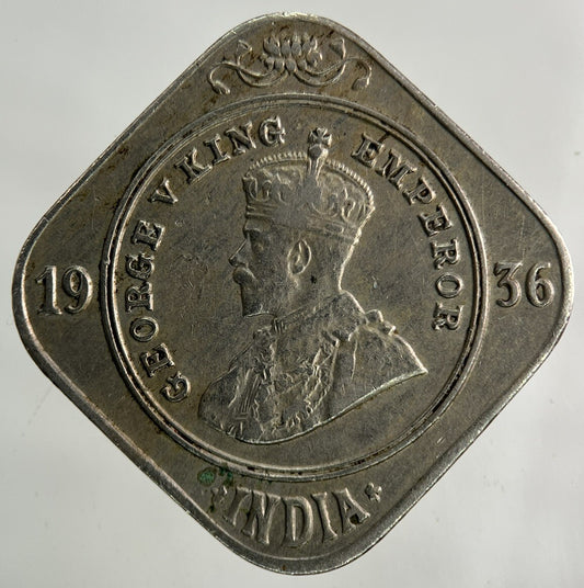 1936 India 2 Annas Coin | Very High Grade