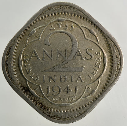 1941 India 2 Annas Coin | Fine Collectable Grade