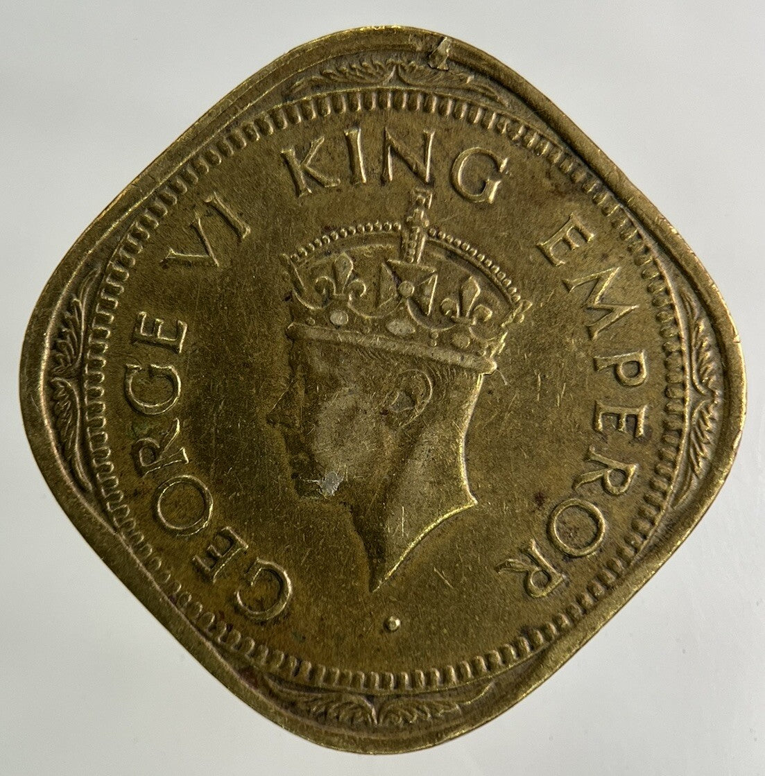 1944 India 2 Annas Coin | Fine Collectable Grade