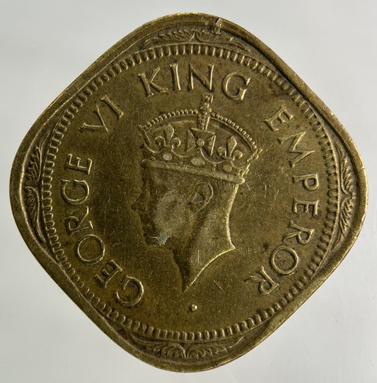 1944 India 2 Annas Coin | Fine Collectable Grade