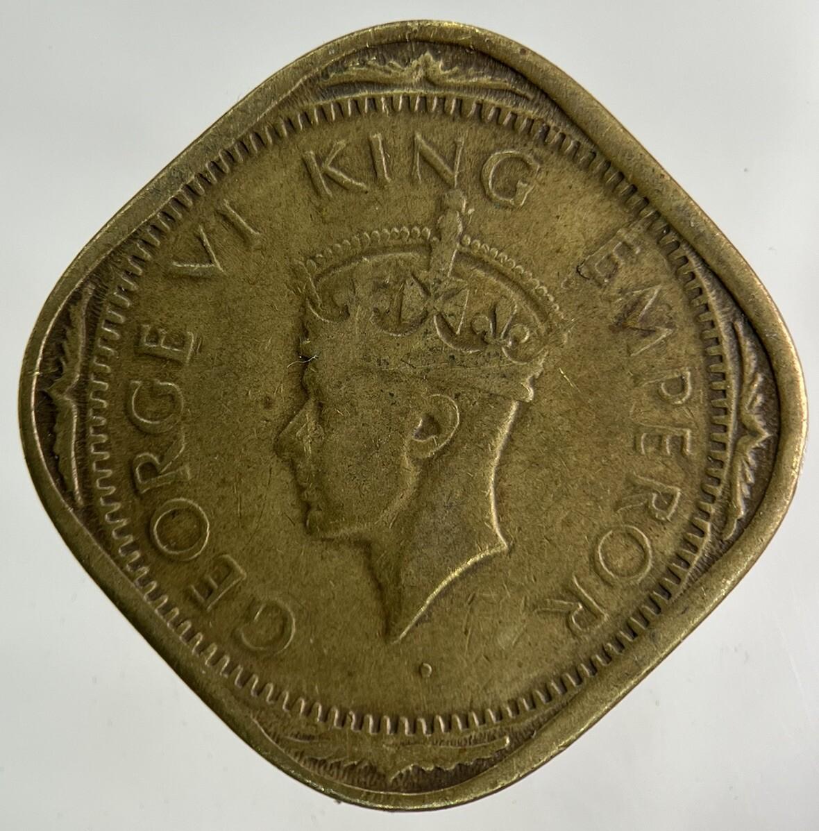 1943 India 2 Annas Coin | Fine Collectable Grade