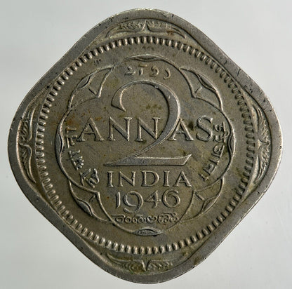 1946 India 2 Annas Coin | Fine Collectable Grade