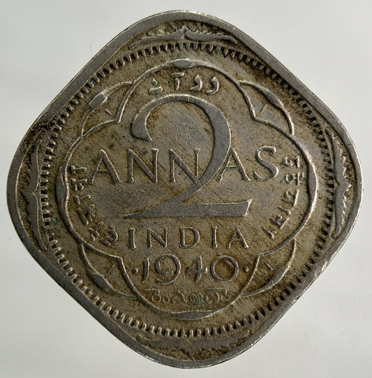 1940 India 2 Annas Coin | Fine Collectable Grade