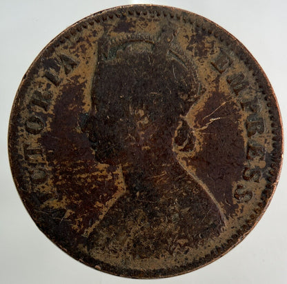 1895 India One Quarter Anna Coin | Collectable Grade