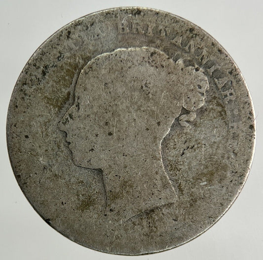 British Victoria Sixpence Silver Coin | Worn Grade