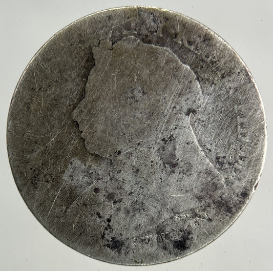 British Victoria Sixpence Silver Coin | Worn Grade