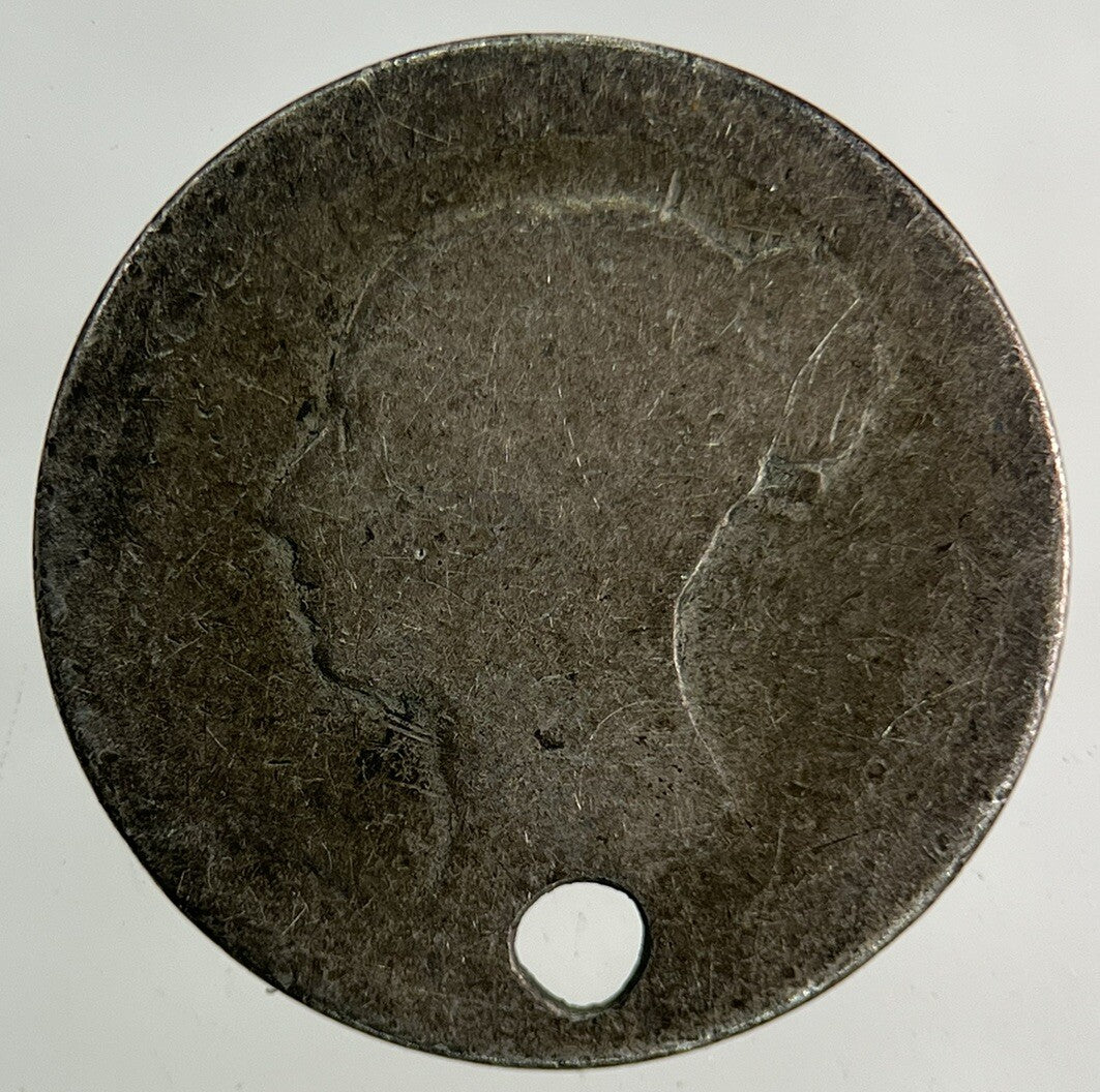 British Victoria Sixpence Silver Coin | Worn Grade