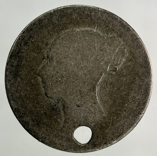 British Victoria Sixpence Silver Coin | Worn Grade