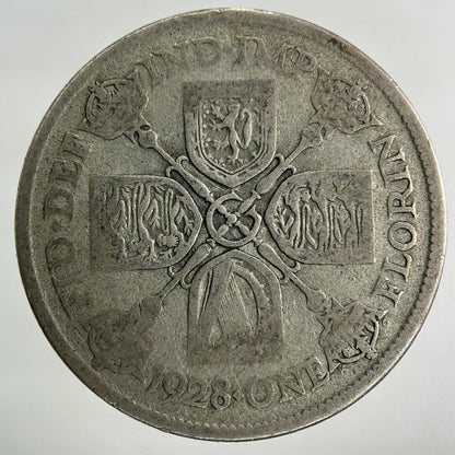 1928 George V Florin Silver Coin | Fair Grade