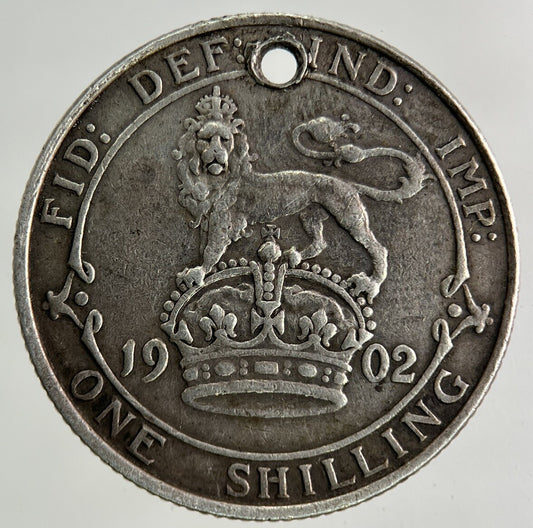 1902 Edward VII Shilling Silver Coin | Very High Grade