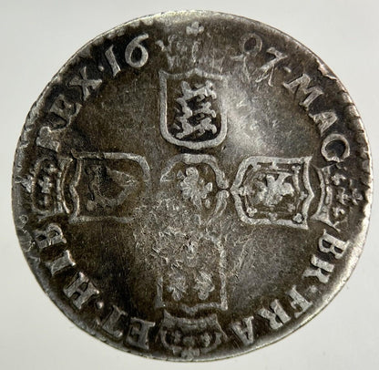 1697 William III 3rd Sixpence Silver Coin | Fine Collectable Grade